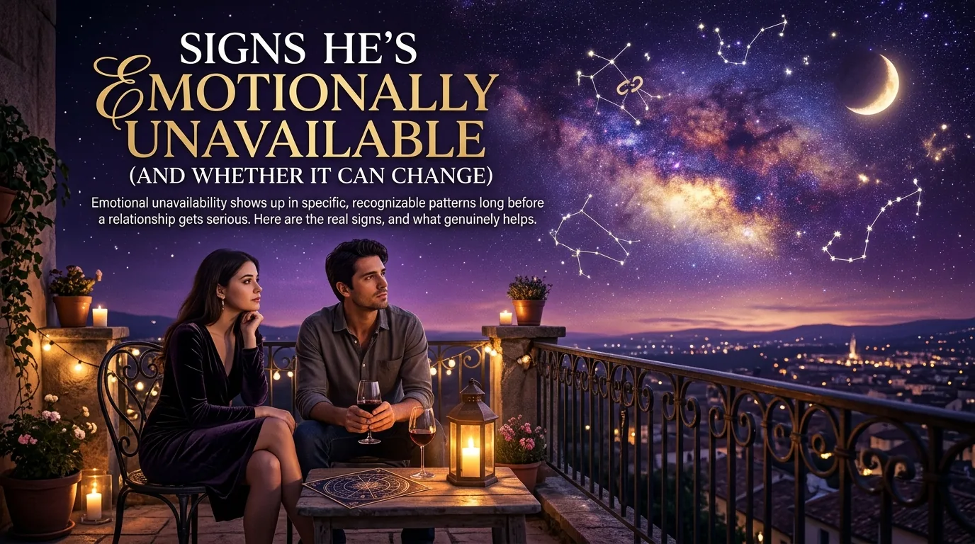 Emotionally unavailable man keeping distance