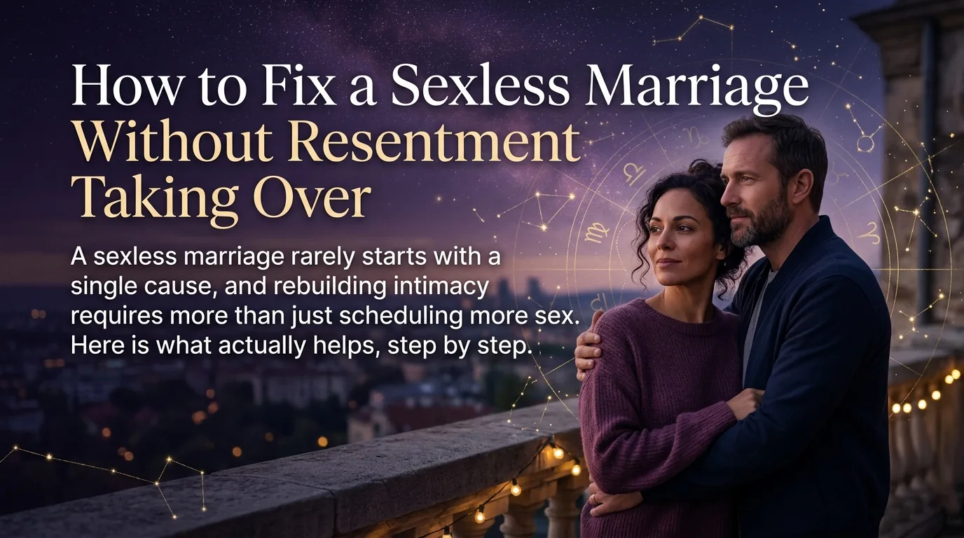 Couple rebuilding intimacy in marriage