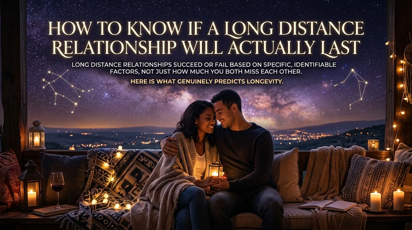 Couple maintaining a long distance relationship