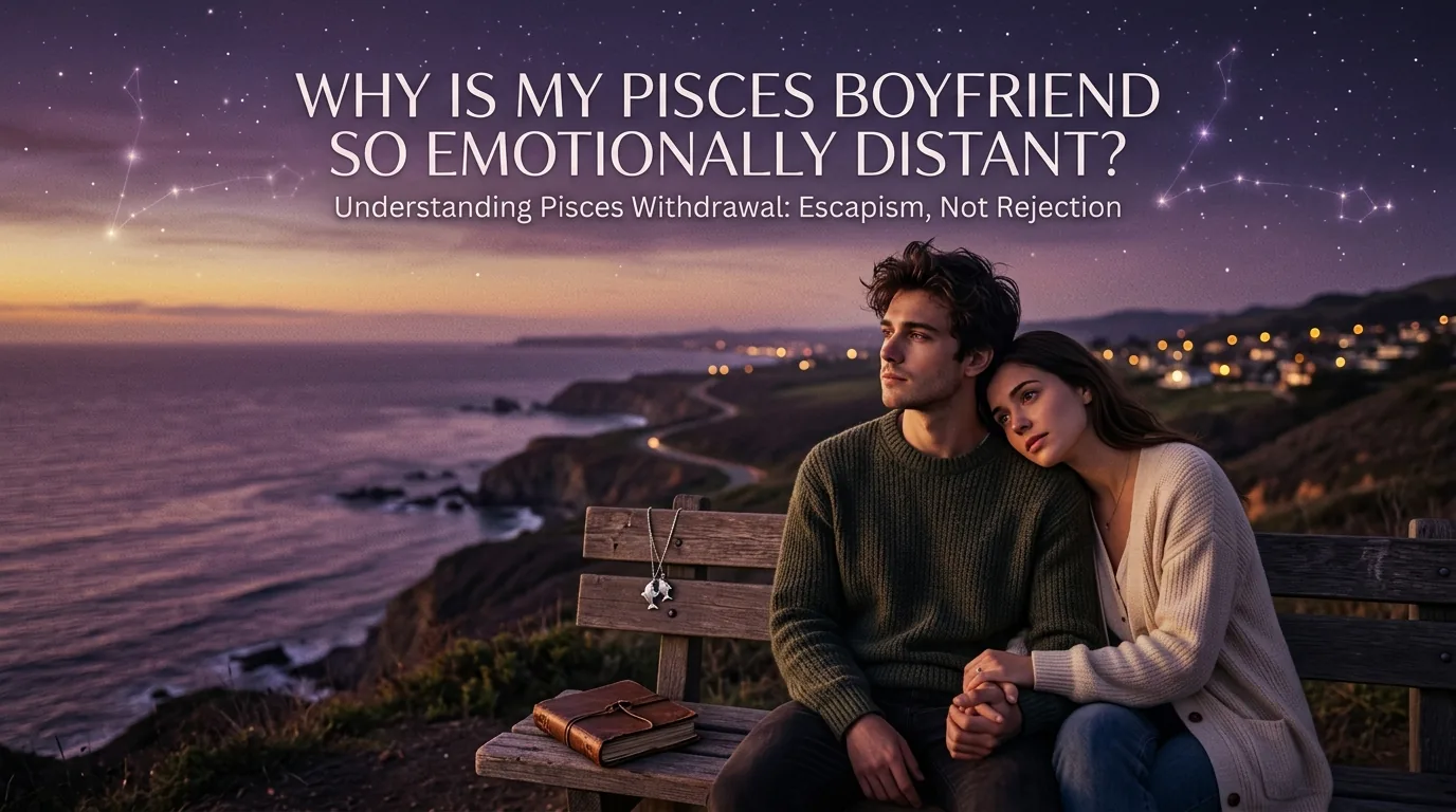 Pisces boyfriend lost in thought and distant