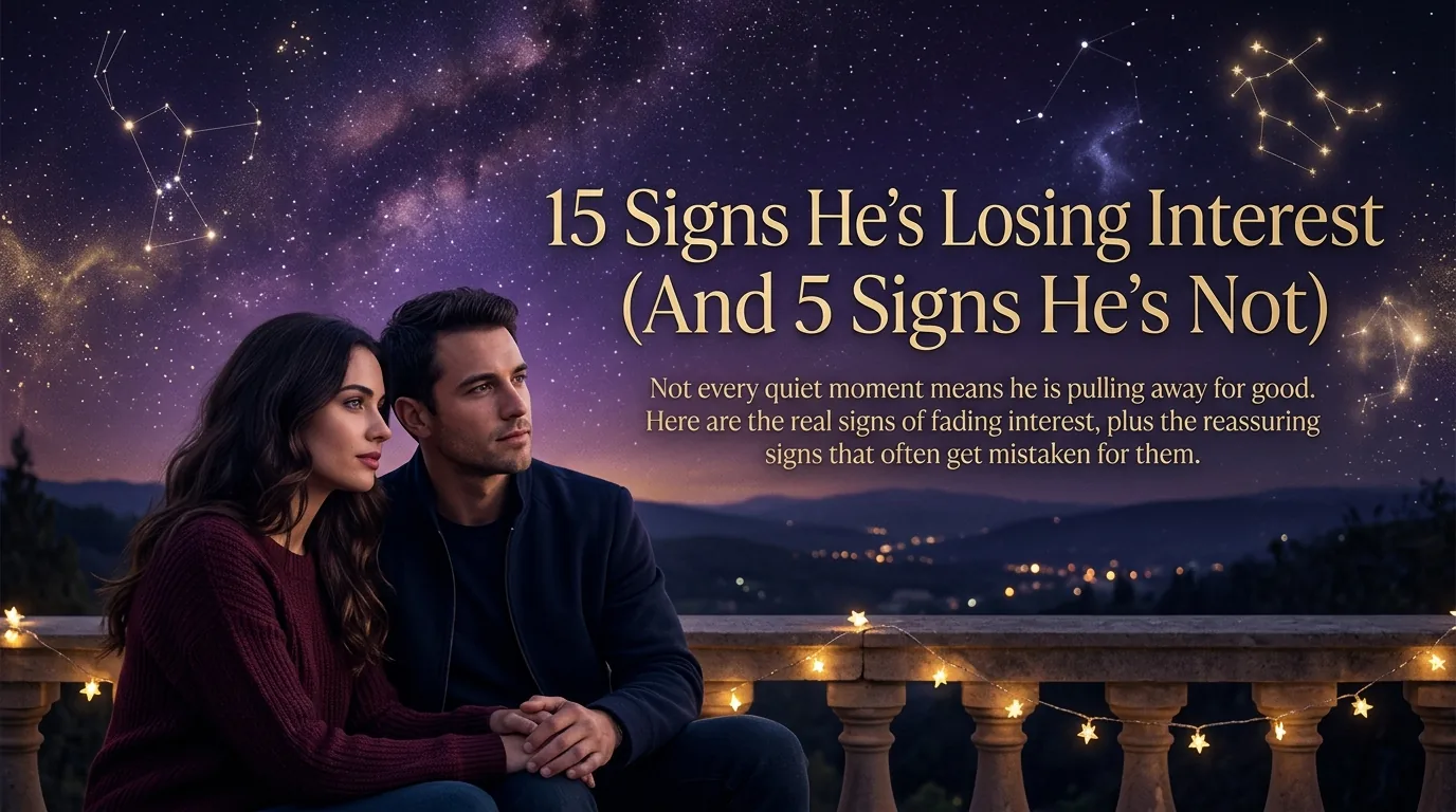Woman noticing signs he's losing interest