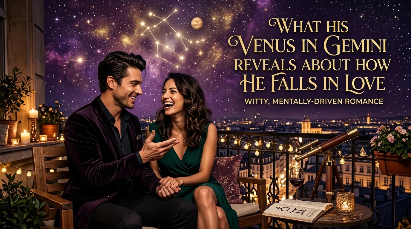Man with Venus in Gemini falling for wit and conversation