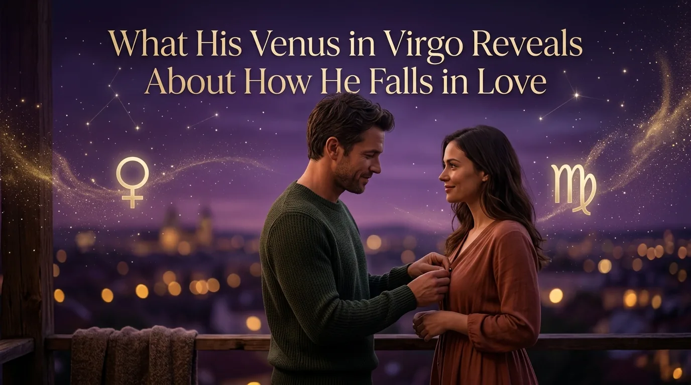 Man with Venus in Virgo showing love through practical care