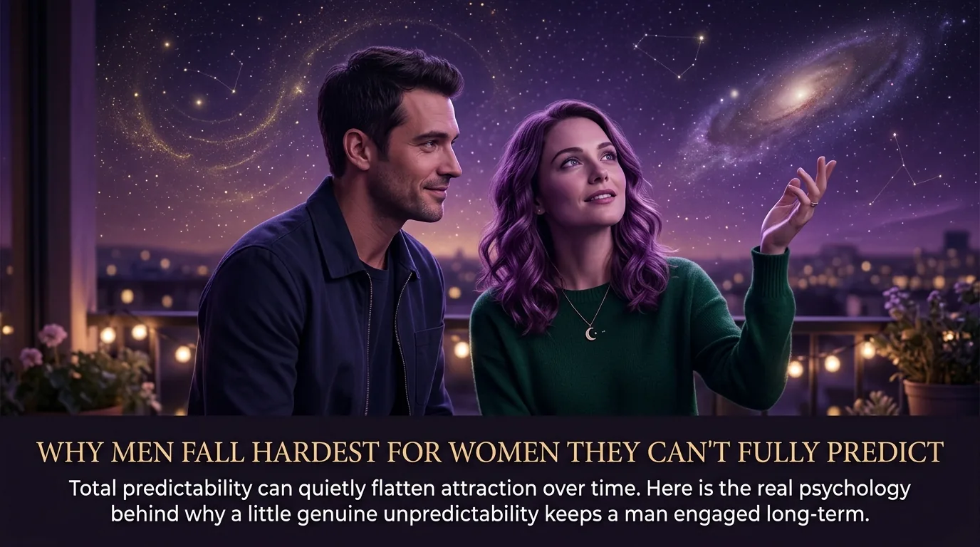 Man intrigued by a woman he can't fully predict